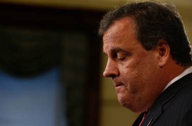 New Jersey Governor Chris Christie speaks about his knowledge of a study that snarled traffic at the George Washington Bridge during a news conference on January 9th, 2014, at the statehouse in Trenton, New Jersey.